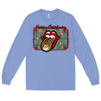 Colony Blue Merry Christmas Lips Santa Long Sleeve Tee - Bettercallsaul