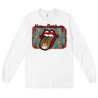 White Merry Christmas Lips Santa Long Sleeve Tee - Bettercallsaul
