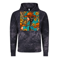 Cloud Black Western Girl Hair Clasp And Sunflower With Leopard And Glitter Seamles Vintage Hoodie - BundleAndBundleShop