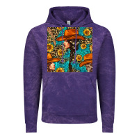 Cloud Purple Western Girl Hair Clasp And Sunflower With Leopard And Glitter Seamles Vintage Hoodie - BundleAndBundleShop