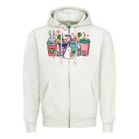 Oatmeal Heather Easter Day coffee drink Zipper Hoodie - HowdyJamesFarm