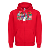 Red Easter Day coffee drink Zipper Hoodie - HowdyJamesFarm