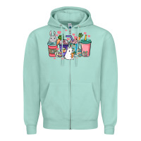 Seafoam Easter Day coffee drink Zipper Hoodie - HowdyJamesFarm