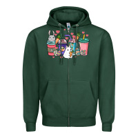 Sports Green Easter Day coffee drink Zipper Hoodie - HowdyJamesFarm