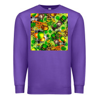 Purple St. Patrick's Donkey With Shamrock Seamless Premium Sweatshirt - FaDigitalArtStudio