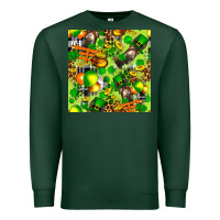 Sports Green St. Patrick's Donkey With Shamrock Seamless Premium Sweatshirt - FaDigitalArtStudio