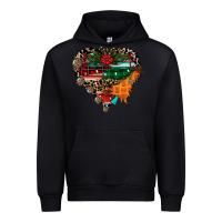 Festive Western Christmas Heart Urban Hoodie | Teevron