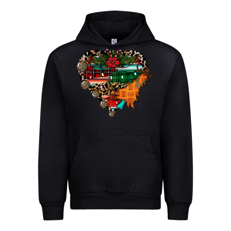 Festive Western Christmas Heart Urban Hoodie by CowhideDigitalArt | Teevron