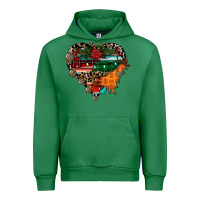 Emerald festive western christmas heart Urban Hoodie - CowhideDigitalArt