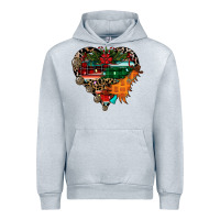 Heather Grey festive western christmas heart Urban Hoodie - CowhideDigitalArt