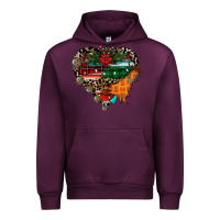Mauve Wine festive western christmas heart Urban Hoodie - CowhideDigitalArt