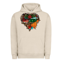 Pigment French Oak festive western christmas heart Urban Hoodie - CowhideDigitalArt