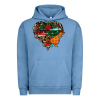 Pigment Pebble Blue festive western christmas heart Urban Hoodie - CowhideDigitalArt