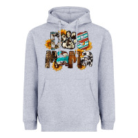 Heather Grey Dog Mama Mother's Day Heavyweight Hoodie - FaDigitalArtStudio
