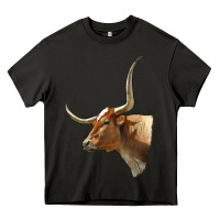 Asphalt Texas Longhorn Cow Face Heavy Core Tee - LillyAllenDesigns
