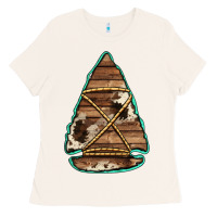 Bone cowhide wooden arrowhead Ladies Tee - Jasminsmagicworld