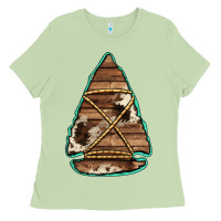 Matcha cowhide wooden arrowhead Ladies Tee - Jasminsmagicworld