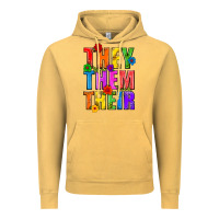 Vintage Mustard They Them Their Pride LGBTQ Vintage Hoodie - BundleAndBundleShop