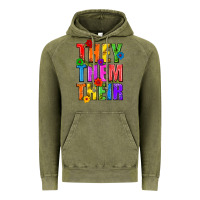 Vintage Olive They Them Their Pride LGBTQ Vintage Hoodie - BundleAndBundleShop