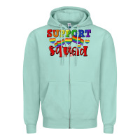 Seafoam Support squad pride Zipper Hoodie - CowGirlArtShop
