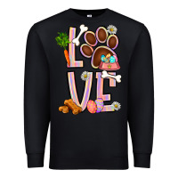 Black Tie dye easter love dog paw Premium Sweatshirt - BundleAndBundleShop