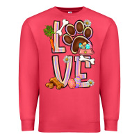 Cardinal Tie dye easter love dog paw Premium Sweatshirt - BundleAndBundleShop
