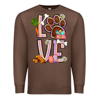 Chestnut Tie dye easter love dog paw Premium Sweatshirt - BundleAndBundleShop