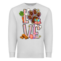 Dove Grey Tie dye easter love dog paw Premium Sweatshirt - BundleAndBundleShop