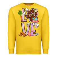 Lemon Tie dye easter love dog paw Premium Sweatshirt - BundleAndBundleShop