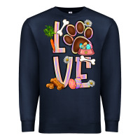 Navy Tie dye easter love dog paw Premium Sweatshirt - BundleAndBundleShop