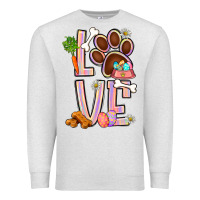 Oatmeal Heather Tie dye easter love dog paw Premium Sweatshirt - BundleAndBundleShop