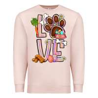 Pale Pink Tie dye easter love dog paw Premium Sweatshirt - BundleAndBundleShop