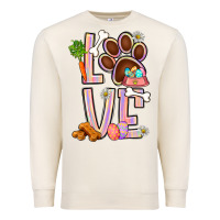 Sandshell Tie dye easter love dog paw Premium Sweatshirt - BundleAndBundleShop