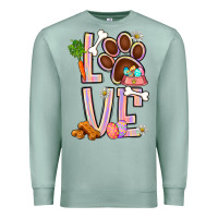 Seafoam Tie dye easter love dog paw Premium Sweatshirt - BundleAndBundleShop