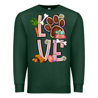Sports Green Tie dye easter love dog paw Premium Sweatshirt - BundleAndBundleShop