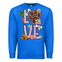 True Royal Tie dye easter love dog paw Premium Sweatshirt - BundleAndBundleShop