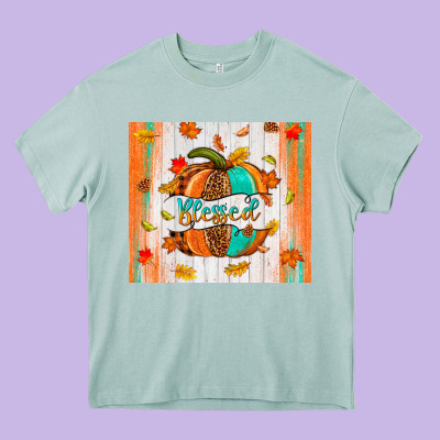 Blessed Pumpkin Heavy Core Tee Designed By Nancycooperartshop