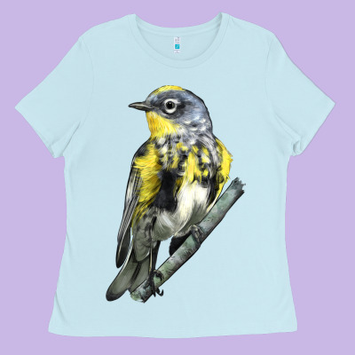Yellow Rumped Warbler Ladies Tee Designed By Lillyallendesigns