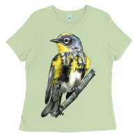 Matcha yellow rumped warbler Ladies Tee - LillyAllenDesigns