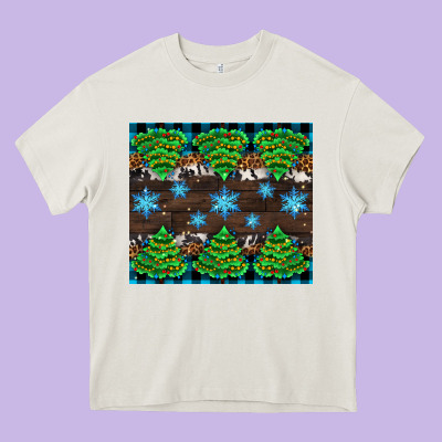 Christmas Tree With Snow Heavy Core Tee Designed By Adodesignshop