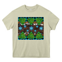 Mossy Christmas tree with snow Heavy Core Tee - AdoDesignShop