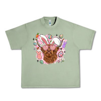 Oil Green highland heifer easter Urban Heavy Tee - LillyAllenDesigns