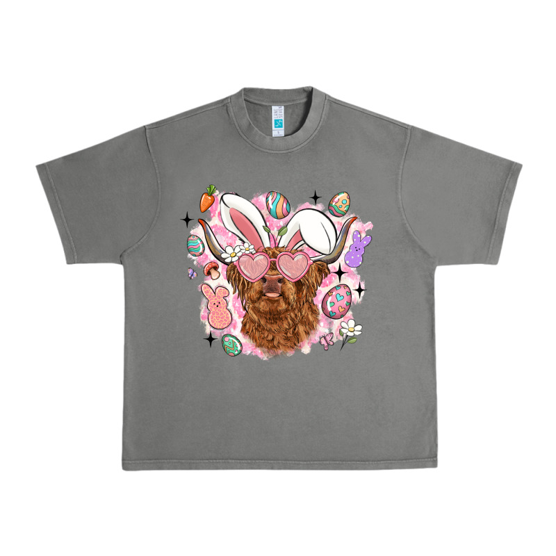 Highland Heifer Easter Urban Heavy Tee by LillyAllenDesigns | Teevron