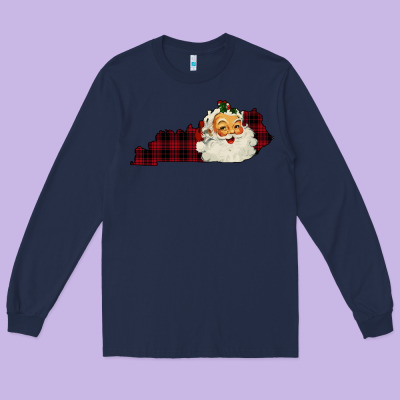 Kentucky Santa Ho Ho Long Sleeve Tee Designed By Bettercallsaul