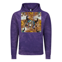 Cloud Purple Western Bull Skull And Sunflowers With Leopard Seamless Pattern Vintage Hoodie - BundleAndBundleShop