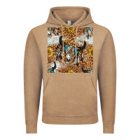 Vintage Coffee Western Bull Skull And Sunflowers With Leopard Seamless Pattern Vintage Hoodie - BundleAndBundleShop