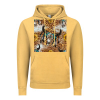 Vintage Mustard Western Bull Skull And Sunflowers With Leopard Seamless Pattern Vintage Hoodie - BundleAndBundleShop