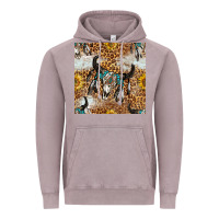 Vintage Zinc Western Bull Skull And Sunflowers With Leopard Seamless Pattern Vintage Hoodie - BundleAndBundleShop