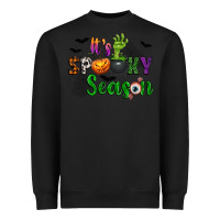 Black It's Spooky Season Heavyweight Sweatshirt - texasbilliewilder