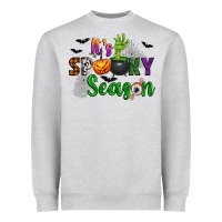 Heather Grey It's Spooky Season Heavyweight Sweatshirt - texasbilliewilder